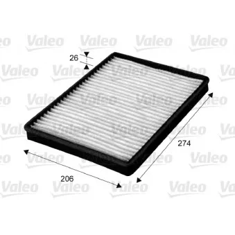 Filtre, air de l'habitacle VALEO 715654