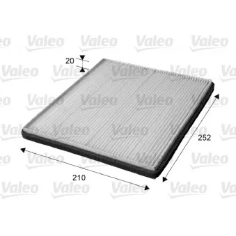Filtre, air de l'habitacle VALEO 715655