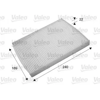 Filtre, air de l'habitacle VALEO 715660