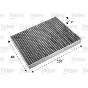 Filtre, air de l'habitacle VALEO 715667