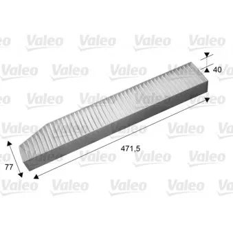 Filtre, air de l'habitacle VALEO 715670