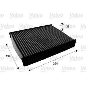Filtre, air de l'habitacle VALEO 715672