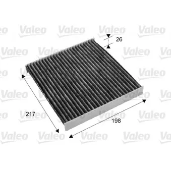 Filtre, air de l'habitacle VALEO 715679