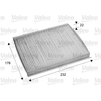 Filtre, air de l'habitacle VALEO 715686