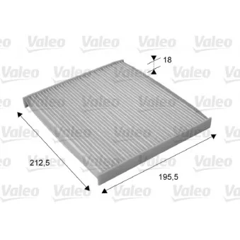 Filtre, air de l'habitacle VALEO 715689