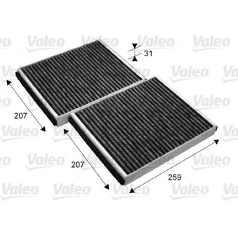 Filtre, air de l'habitacle VALEO 715690