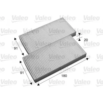 Filtre, air de l'habitacle VALEO