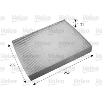 Filtre, air de l'habitacle VALEO 715697