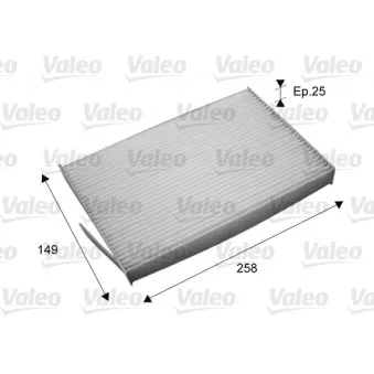 Filtre, air de l'habitacle VALEO 715709