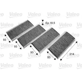 Filtre, air de l'habitacle VALEO 715712