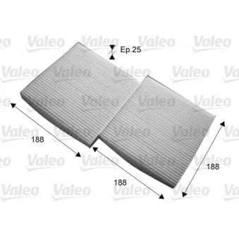 Filtre, air de l'habitacle VALEO 715714