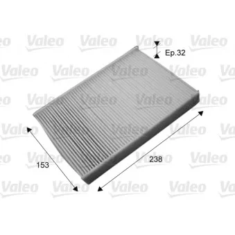 Filtre, air de l'habitacle VALEO 715721