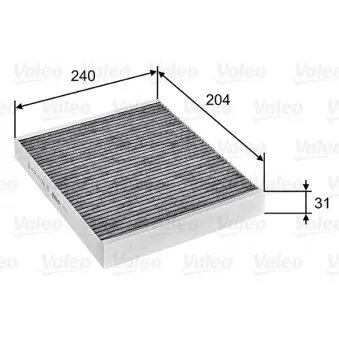 Filtre, air de l'habitacle VALEO 715752