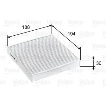 Filtre, air de l'habitacle VALEO 715755