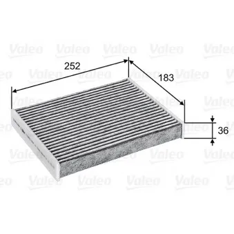 Filtre, air de l'habitacle VALEO 715802