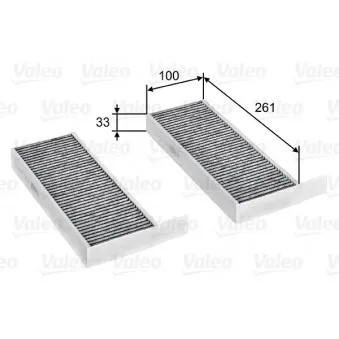 Filtre, air de l'habitacle VALEO 715805