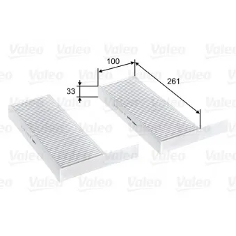 Filtre, air de l'habitacle VALEO