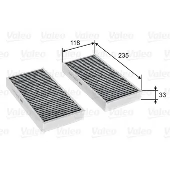 Filtre, air de l'habitacle VALEO 715811