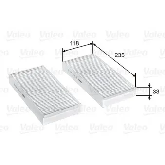 Filtre, air de l'habitacle VALEO 715812