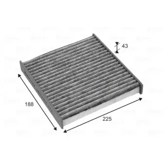 Filtre, air de l'habitacle VALEO 715818