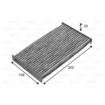 Filtre, air de l'habitacle VALEO 715840