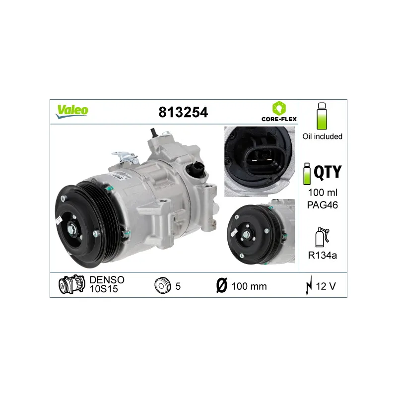Compresseur, climatisation VALEO 813254