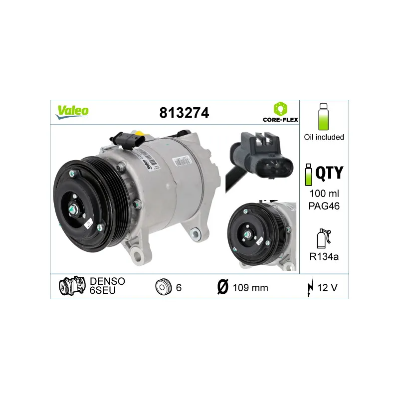 Compresseur, climatisation VALEO 813274