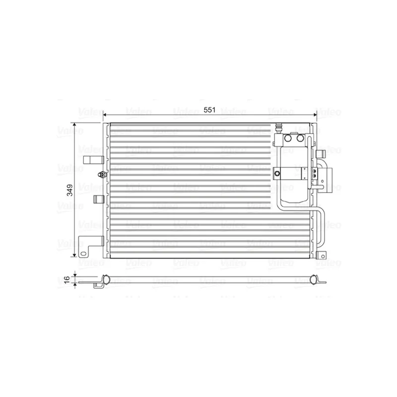 Condenseur, climatisation VALEO 814036