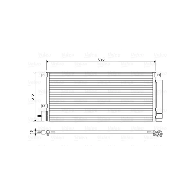 Condenseur, climatisation VALEO 822576