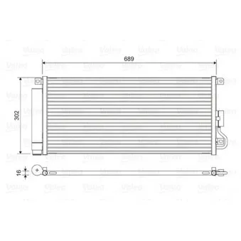 Condenseur, climatisation VALEO 822592