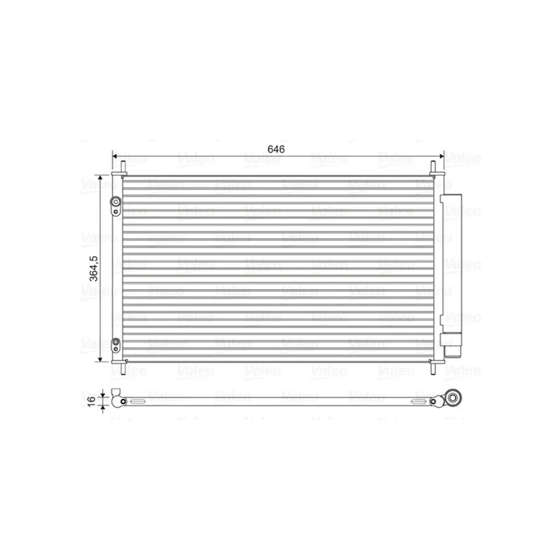 Condenseur, climatisation VALEO 822595