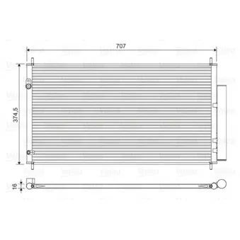 Condenseur, climatisation VALEO 822606