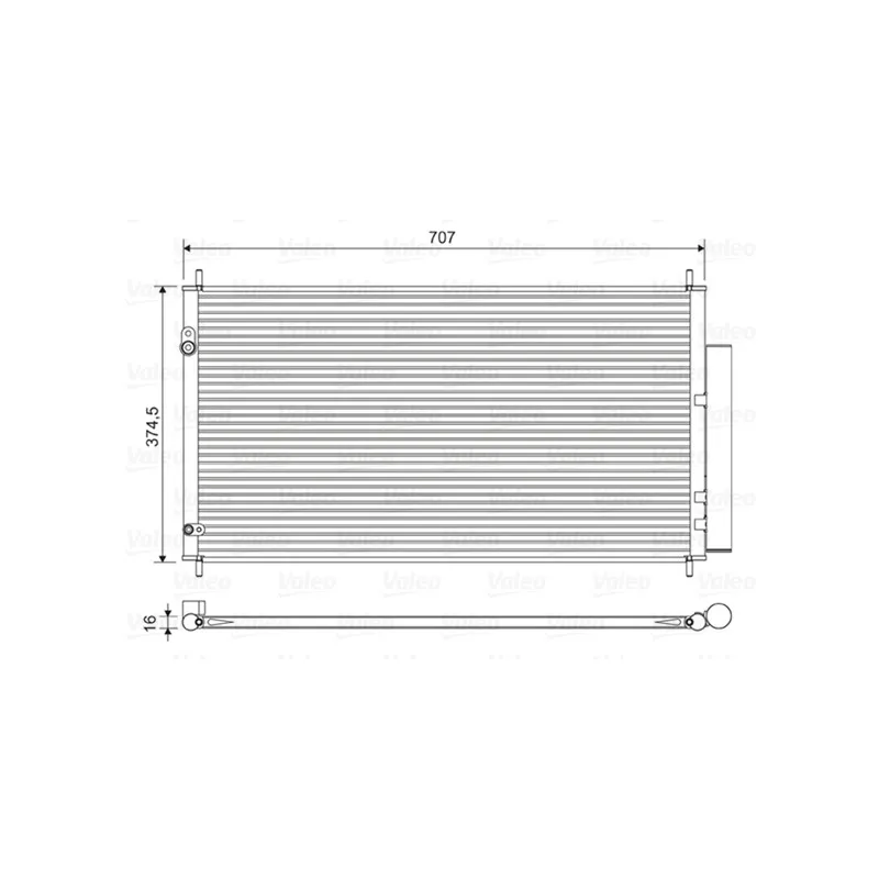 Condenseur, climatisation VALEO 822606