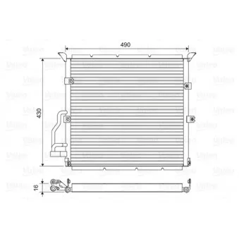 Condenseur, climatisation VALEO 822608