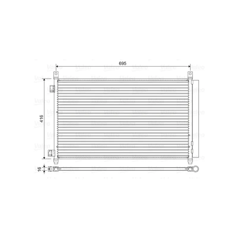 Condenseur, climatisation VALEO 822611