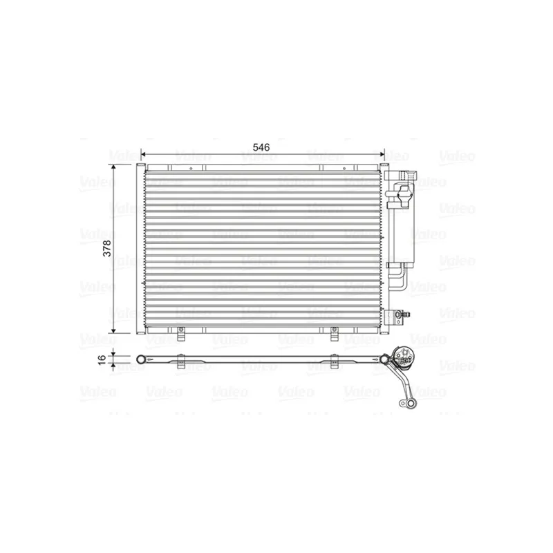 Condenseur, climatisation VALEO 822613