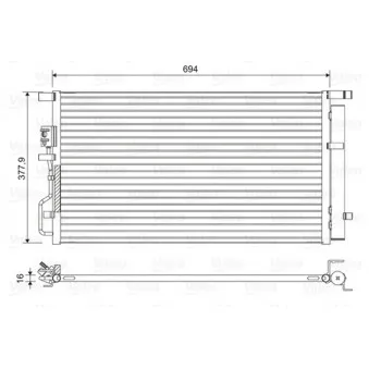 Condenseur, climatisation VALEO 822614