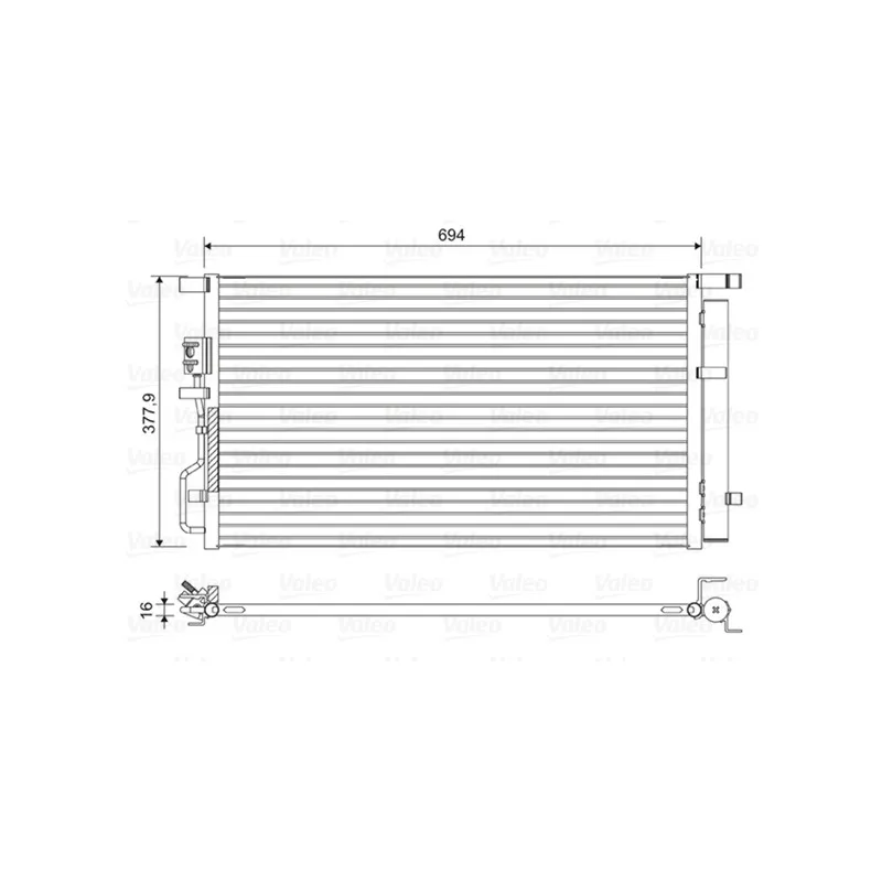 Condenseur, climatisation VALEO 822614