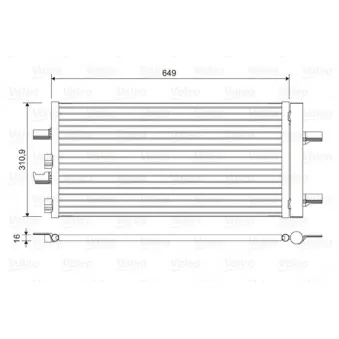 Condenseur, climatisation VALEO 822615