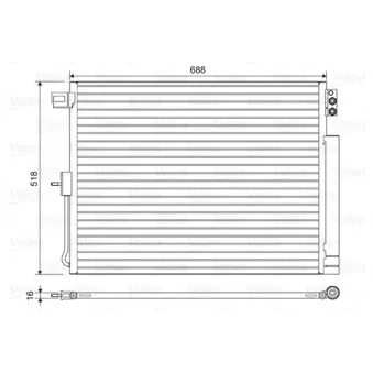 Condenseur, climatisation VALEO 822616
