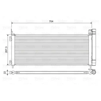 Condenseur, climatisation VALEO 822619