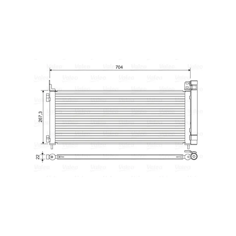 Condenseur, climatisation VALEO 822619