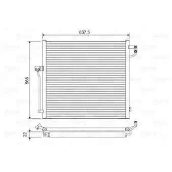 Condenseur, climatisation VALEO 822623