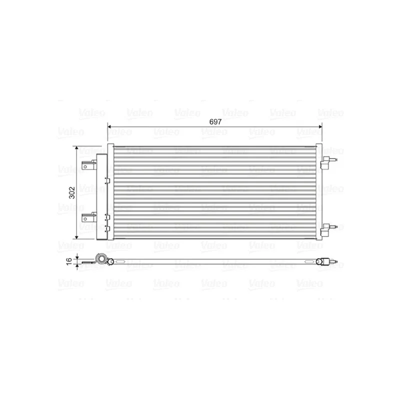 Condenseur, climatisation VALEO 822626