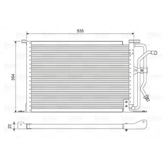 Condenseur, climatisation VALEO 822627