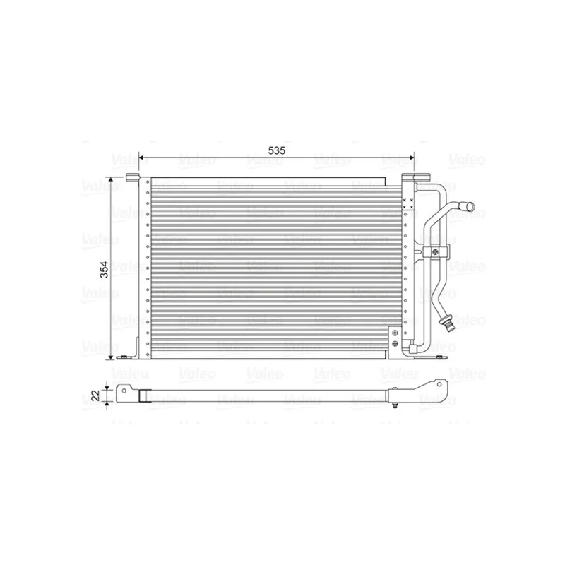 Condenseur, climatisation VALEO 822627