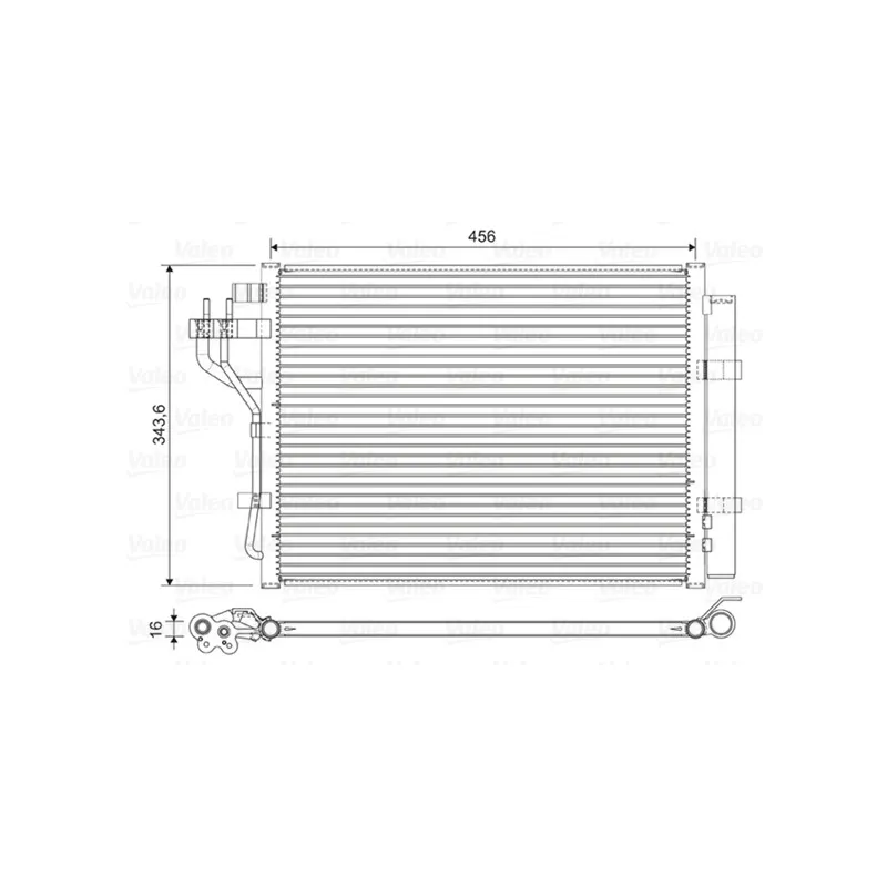 Condenseur, climatisation VALEO 822629