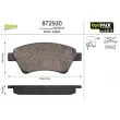 Jeu de 4 plaquettes de frein avant VALEO 872930 - Visuel 1