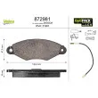 Jeu de 4 plaquettes de frein avant VALEO 872981 - Visuel 1