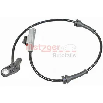 Capteur, vitesse de roue arrière gauche METZGER 09001086